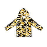 MOQ 5 pcs gold black long sleeves boys team hoodie