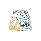 MOQ 5 pcs white green ice cream kids boys summer team shorts