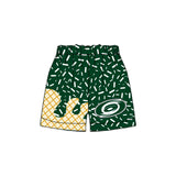 MOQ 5 pcs green ice cream kids boys summer team shorts