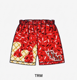 MOQ 5 pcs red T R M ice cream kids boys summer team shorts