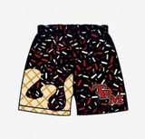 MOQ 5 pcs black T R M ice cream kids boys summer team shorts
