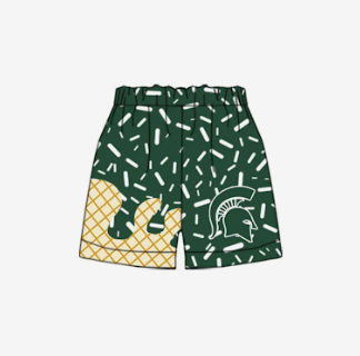 MOQ 5 pcs green ice cream boys summer team shorts