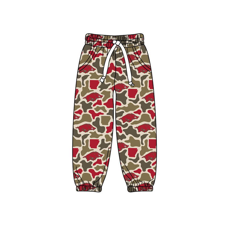 MOQ 5 pcs A camo kids boys team pants