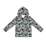 MOQ 5 pcs Long sleeves A U navy camo kids boys team hoodie