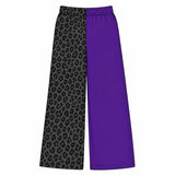 MOQ 5 pcs leopard purple kids girls team pants