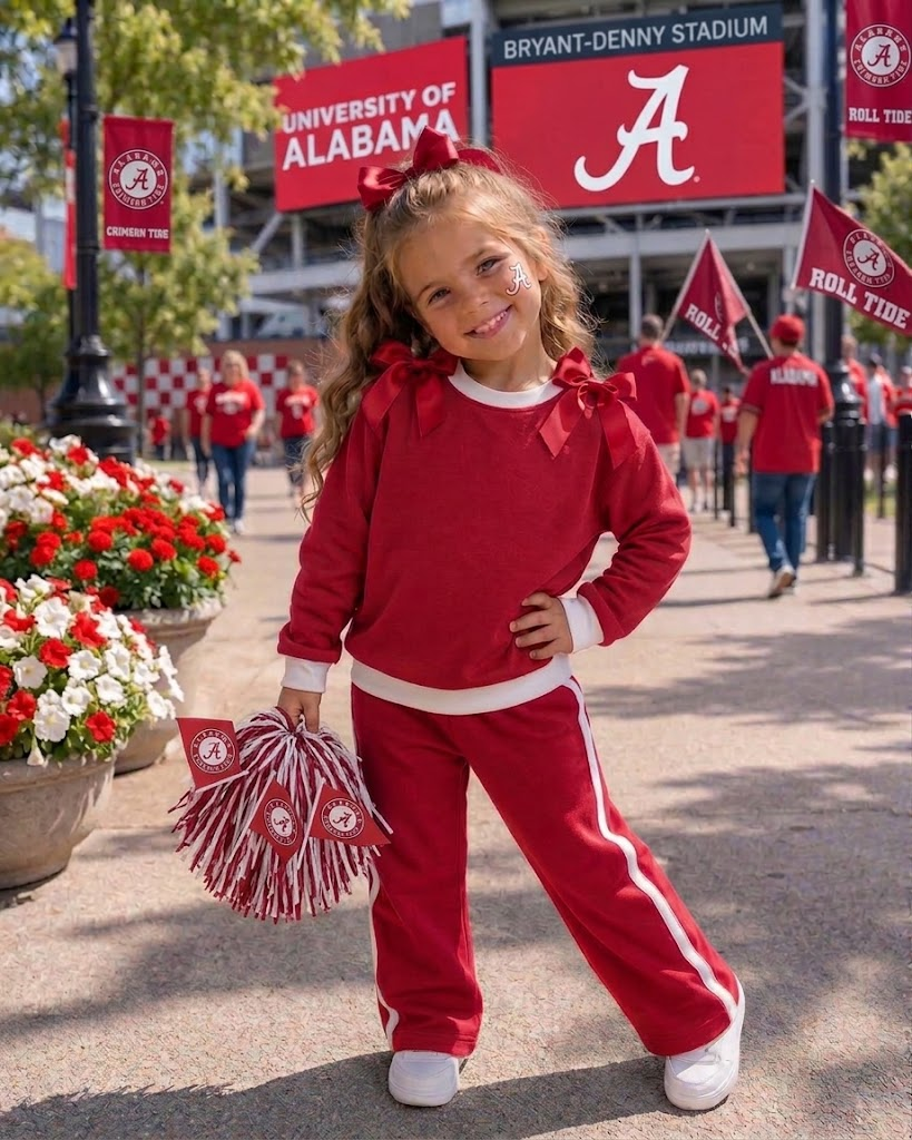 MOQ 8 Long sleeves cotton bow top pants girls team outfits