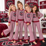 MOQ 8 Long sleeves maroon stripe girls team outfits