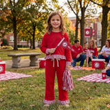 MOQ 8 Long sleeves plaid girls team outfits