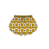 MOQ 5 pcs Plaid bow V stars kids girls team active summer shorts