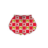 MOQ 5 pcs Plaid bow red M kids girls team active summer shorts