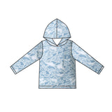 MOQ 5 pcs Long sleeves camo toddler kids hoodie