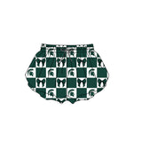 MOQ 5 pcs Plaid bow green kids girls team active summer shorts