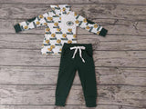 MOQ 3 pcs G pullover olive pants kids boy team outfits
