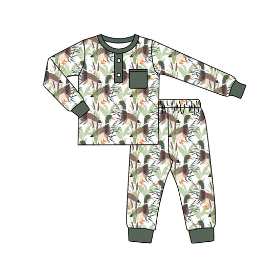 MOQ 5 duck pocket kids boy pajamas