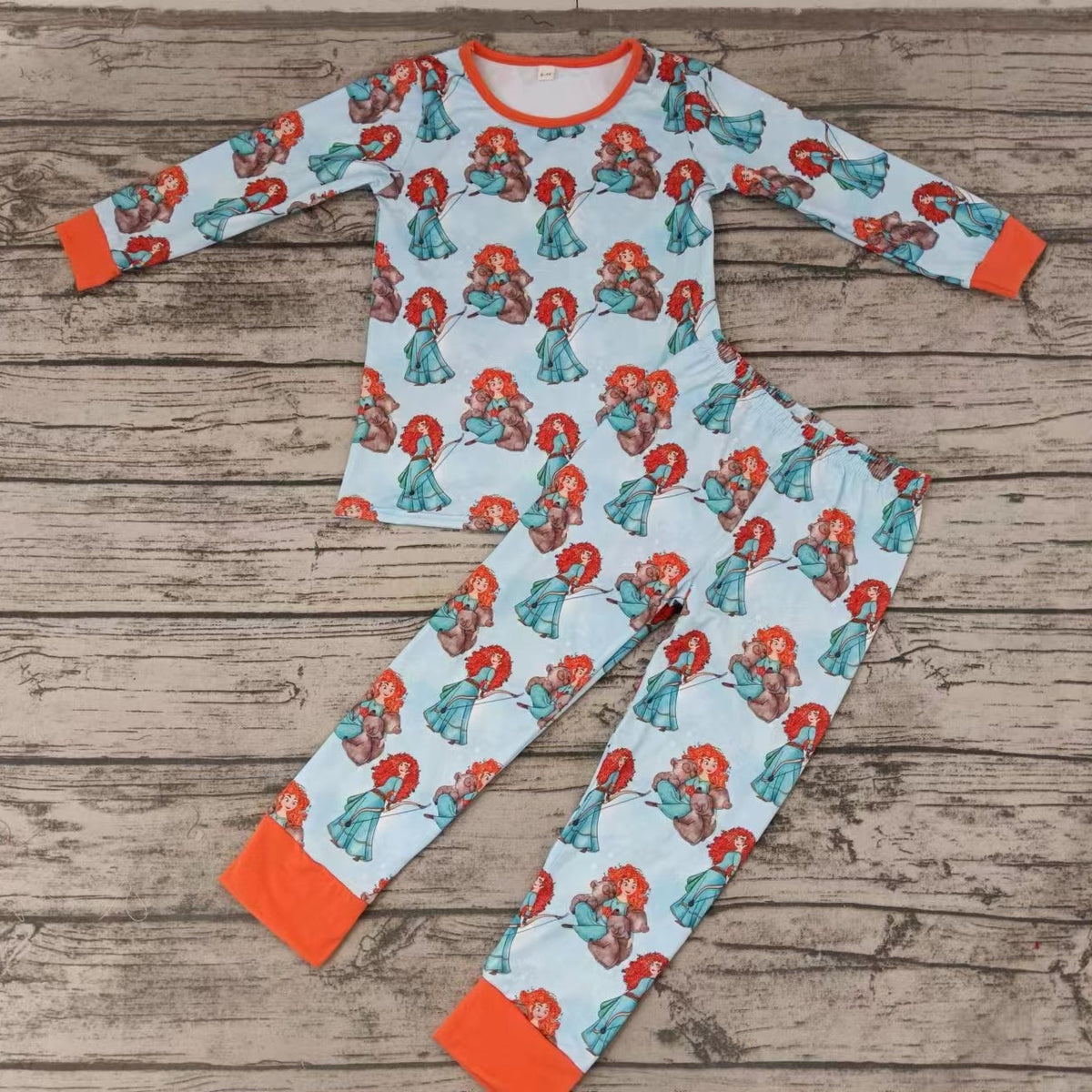 MOQ 5 long sleeves arrow princess baby girls pajamas – Yawoo Garment