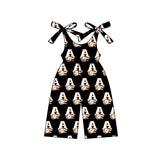 MOQ 3 straps black A kids girls team jumpsuit