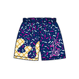 MOQ 5 pcs pink blue ice cream sprinkle adult men team shorts