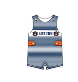 MOQ 5 pcs dark blue stripe sleeveless AU baby boys team romper