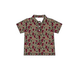 MOQ 5 pcs short sleeves state camo kids boys team polo shirt