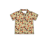 MOQ 5 pcs short sleeves bull skull camo kids boys team polo shirt