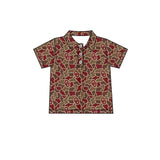 MOQ 5 pcs short sleeves O U camo kids boys team polo shirt