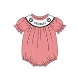 Deadline June 19 short sleeves plaid G dog baby girls team romper
