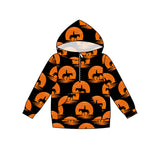 MOQ 5 orange black horse rodeo kids boy zipper hoodie