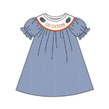 MOQ 3 pcs plaid short sleeves crocodile girls team dress