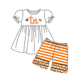 MOQ 3 short sleeves T N football tunic shorts girls team outfits