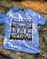 MOQ 3 pcs short sleeves bleached blue dog T kids team shirt