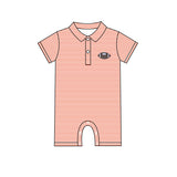 MOQ 3 pcs short sleeves stripe football boys team romper