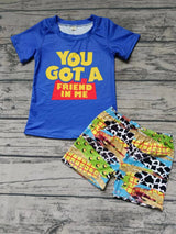 MOQ 3 pcs you got a friend in me kids boys clothing