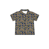 MOQ 5 pcs short sleeves W V camo kids boys team polo shirt