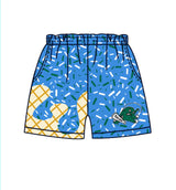 MOQ 3 pcs green blue ice cream sprinkle kids boys team shorts