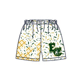 MOQ 3 pcs E C green ice cream sprinkle boys team shorts
