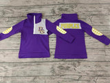 MOQ 5 B G purple plaid boy team pullover