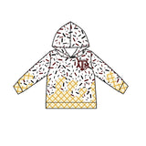 MOQ 3 pcs A T M ice cream sprinkle toddler kids team hoodie