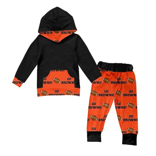 MOQ 3 pcs Go football hoodie pants kids boy team clothes