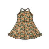 MOQ 5 pcs straps T camo girls team athletic dress