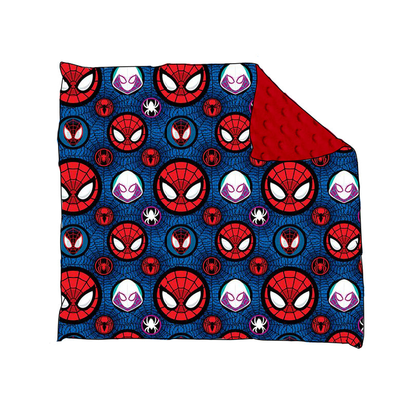 MOQ 5 spider red kids boy blanket