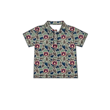 MOQ 5 pcs short sleeves A U camo adult men team polo shirt