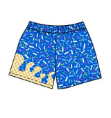 MOQ 3 pcs blue ice cream sprinkle boys team shorts