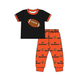 MOQ 3 pcs short sleeves top football pants boys team clothes