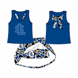 MOQ 5 pcs sleeveless S L top camo skirt girls team clothing