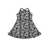MOQ 5 pcs straps navy camo girls team athletic dress