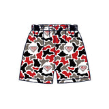 MOQ 5 pcs red G R camo kids boys summer team shorts