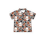 MOQ 5 pcs short sleeves wolf camo kids boys team polo shirt
