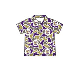 MOQ 5 pcs short sleeves purple camo kids boys team polo shirt