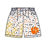 MOQ 3 pcs white orange ice cream sprinkle kids boys team shorts
