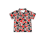 MOQ 5 pcs short sleeves red S camo kids boys team polo shirt